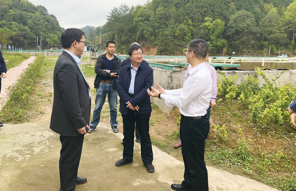 贛州市副市長(zhǎng)胡聚文調(diào)研我司定南馬山逕、石陂角稀土尾水收集處理站